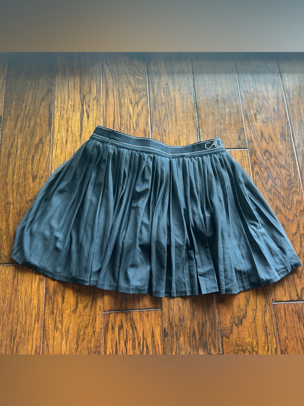 Calia Black Pleated Circle Skirt